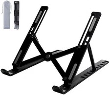 Laptop Stand for Desk, Adjustable Foldable Portable Laptop Riser, ABS Silicone V