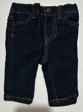 Rocawear Infant Girls Jeans Size 3-6 Months Dark Denim Cute Stitching NWOT