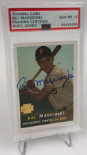 BILL MAZEROSKI AUTO 2001 Topps Archives Signed on Card MLB PIRATES PSA GEM MT 10
