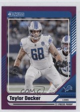 2024 Panini Donruss Purple Press Proof Taylor Decker #281 1eh5
