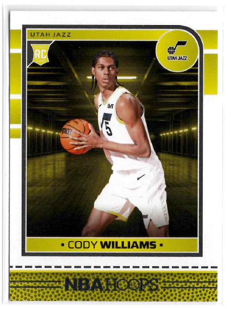 Cody Williams Rookie Base 2024-25 Panini NBA Hoops #240 RC Utah Jazz