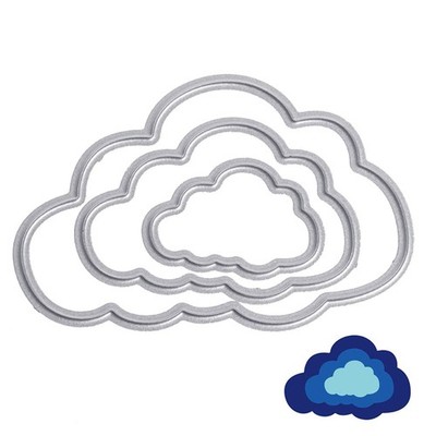 Clouds Shape Carbon Steel Cut Cutting Die Stencil DIY Scrapbook Album Craft Card