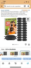 Sleeping Mask Black Out 20 Ct New