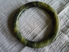 Armreif Armband Edelstein Jade / Jadeit, 47,12 g, Innendurchmesser 6 cm