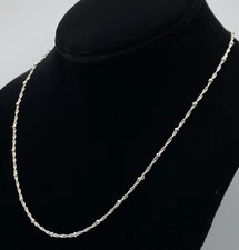 Giani Bernini Sterling Silver Beaded Singapore Chain, 18" NWT $95 MSRP