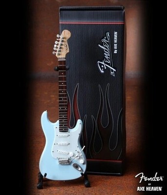 Axe Heaven Fender Stratocaster Sonic Blue Mini Electric Guitar Replica FS-007 [U