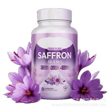 Saffron Capsules 60ct Non-GMO Herbal Mood Support Stress Focus Energy