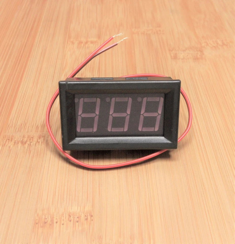 BBT 2 cables rojo LED digital 12 voltios DC medidor de voltaje Foto 2 de 4