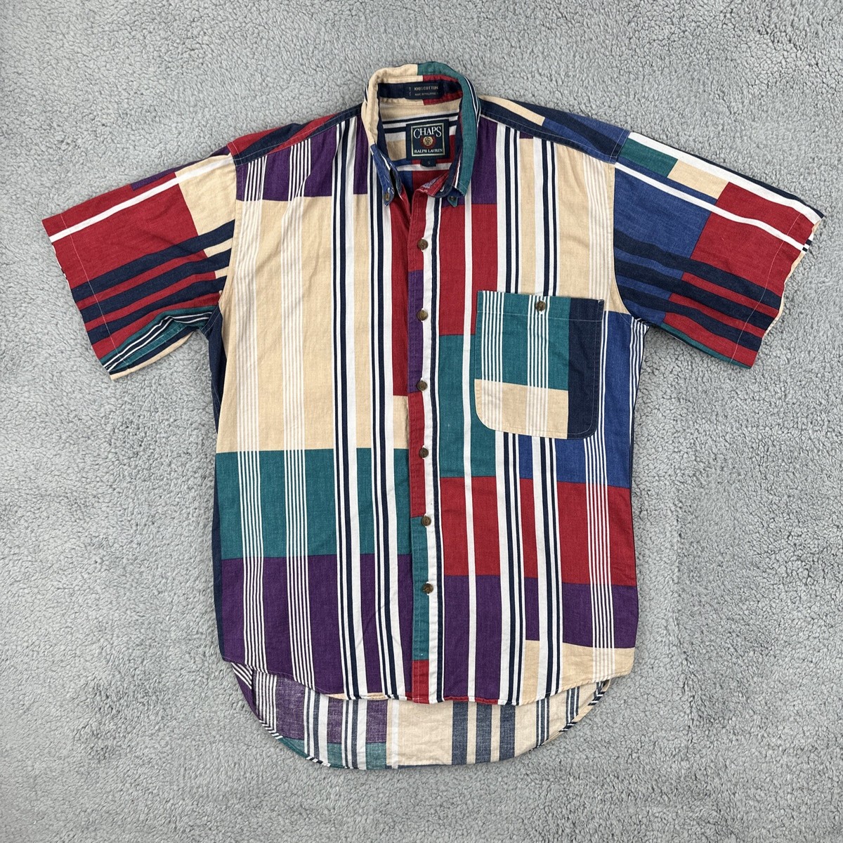 Vintage Chaps Ralph Lauren Men's S 90s Multicolor Short