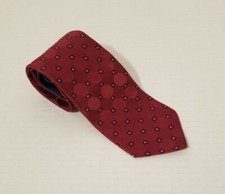 Roundtree &York Trademark Neck Tie Burgundy Made In USA