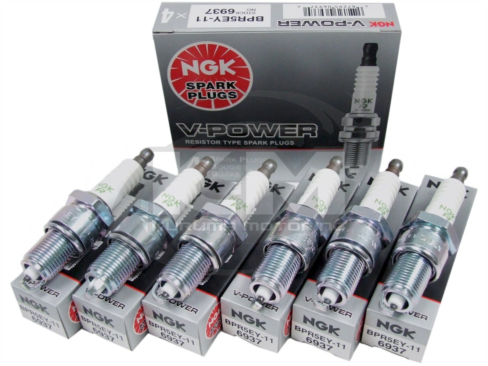SET OF 6 NGK 6937/BPR5EY-11 V-POWER PREMIUM COPPER SPARK PLUGS