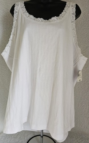 Basic Editions Womens Shirt Top Blouse Size 3X White - Picture 15 of 24