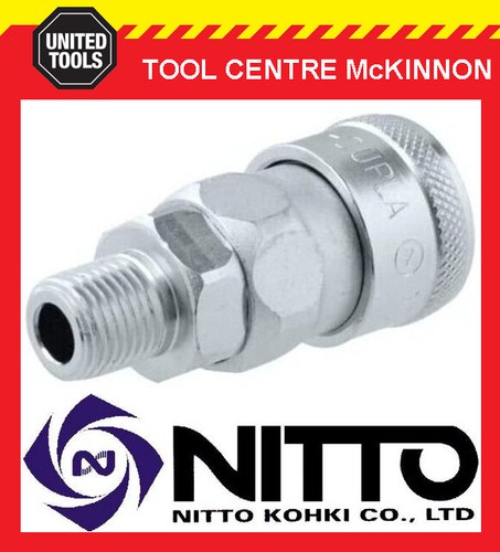 NITTO FEMALE COUPLING AIR FITTING WITH 1/4” BSP MALE THREAD (20SM) – JAPAN MADE - Foto 1 di 2