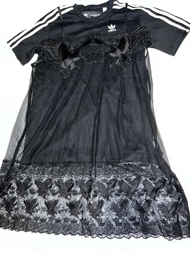 T-shirt Adidas x Dry Clean Bangkok nera pizzo noir taglia XSmall 32 donna H59018 - Foto 2 di 7