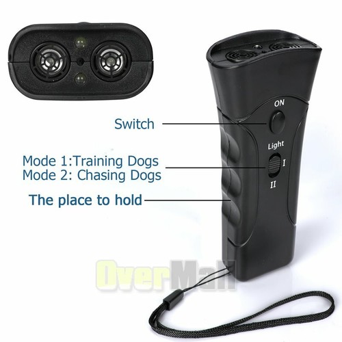 LED Outdoor Ultrasonic Anti-Barking Device Dog Bark Control Sonic Silencer - Bild 7 von 14