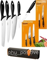 Fiskars Essential Messerset 5 KÜChenmesser + MesserschÄRfer, Messer, Messern Ovp