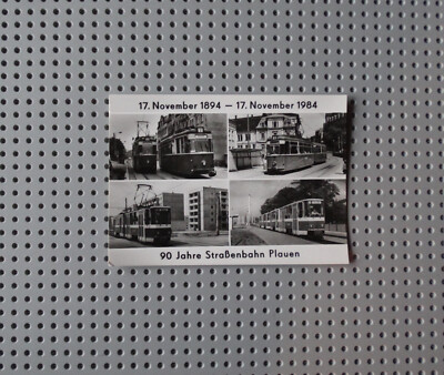AK 90 Jahre Straßenbahn Plauen 1894 - 1984 DDR  NEU 