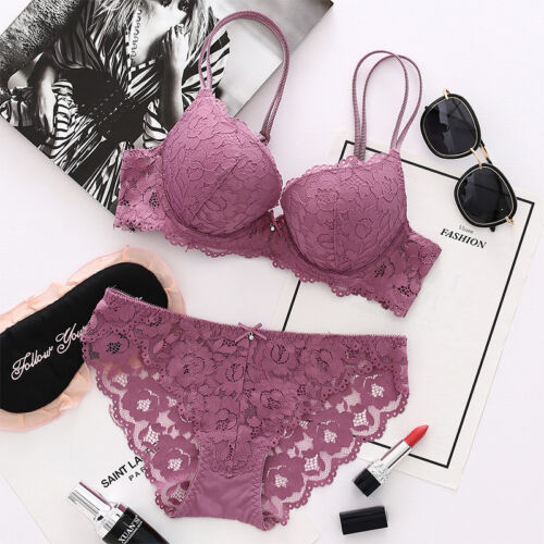 Reggiseno donna lingerie profondo V push up aggiungi 1 tazza reggiseno in pizzo e collant 32-38 A B C - Foto 38 di 61