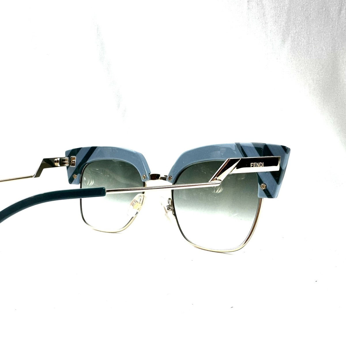 Fendi Ff0241S Azure Blue And Green Gradient Sunglasses  display picture 1