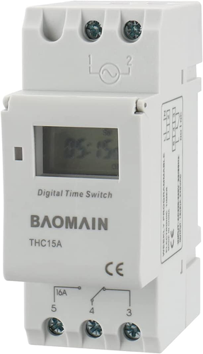 Baomain THC15A Digital LCD Timer Switch - Programmable, 16A, AC 220V ...