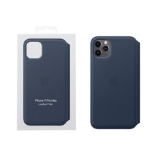Genuine Brand New Apple iPhone 11 Pro Leather Folio Deep Sea Blue