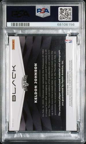 KELDON JOHNSON RC AUTO 2019-20 PANINI MAGLIA NERA PATCH ROOKIE #'d/99 🔥PSA 9 - Foto 2 di 2