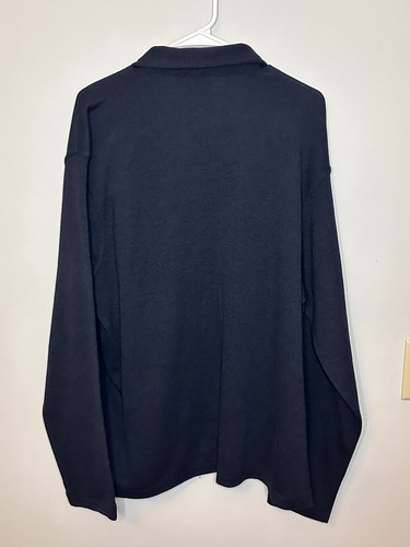 Calvin Klein Cardigan Adult XL Navy Wool Snap Up Cardigan Sweater - Picture 2 of 2
