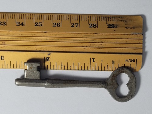 VTG key # 3 Style Furniture Steel Vintage Skeleton Cabinet Lock Antique - Picture 7 of 7