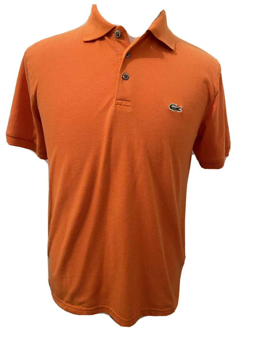 Mens orange best sale lacoste polo shirt