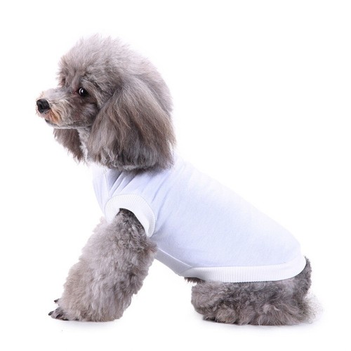 Vestiti per cane gatto in cotone semplice estate cani di piccola taglia medi gilet t-shirt abbigliamento - Foto 5 di 21