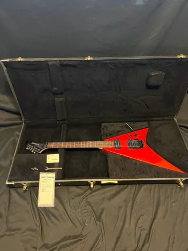 1985 Vintage Kramer American Vanguard Flying V Floyd Rose-Hockey Stick Headstock