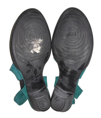 Arche Nubuck Leather Shoes, Slingback Style, Teal Colour Size 38 - Picture 7 of 9
