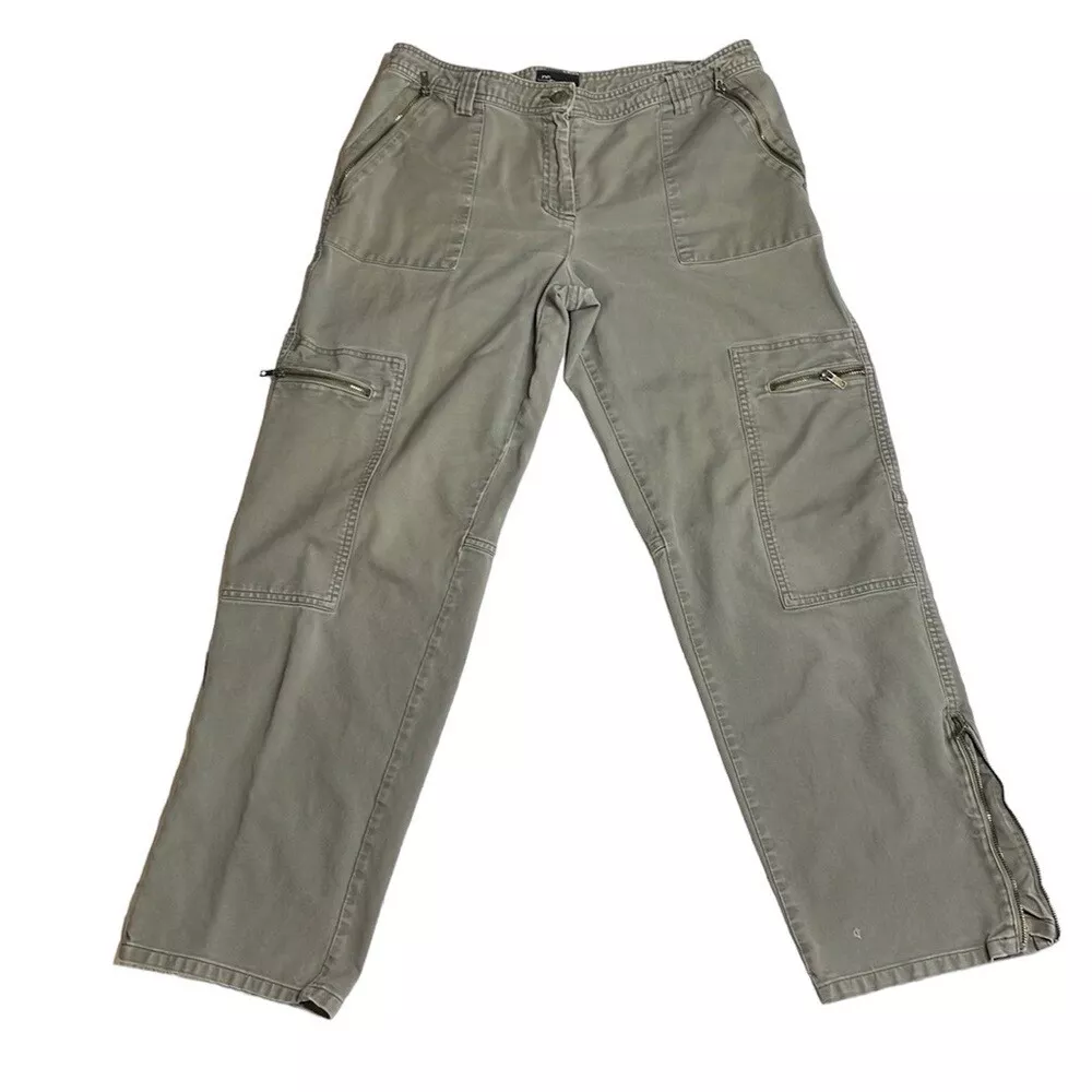Y2K Vintage No Boundaries Green Cargo Pants size 13 31 waist