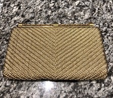 Vintage GUCCI 1970 s Gold Plated Woven Metal ...
