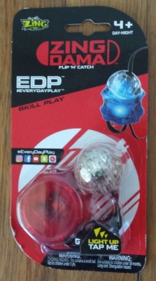 Zing Dama Flip N Catch LED Skill Toy Red Skill Play Age 4+ New
