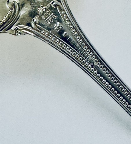 Galt & Bro Sterlingsilber schwer 68 Gramm Suppe oder Eintopf Schöpfkelle 6 1/2" mit Monogramm - Bild 4 von 6