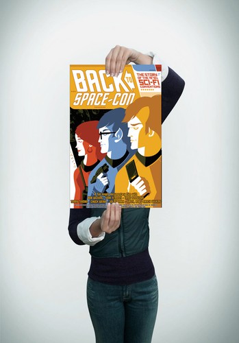 Póster Back to Space-Con 11"X 17 Convención de ciencia ficción de Star Trek Star Wars Comic Con - Imagen 3 de 5