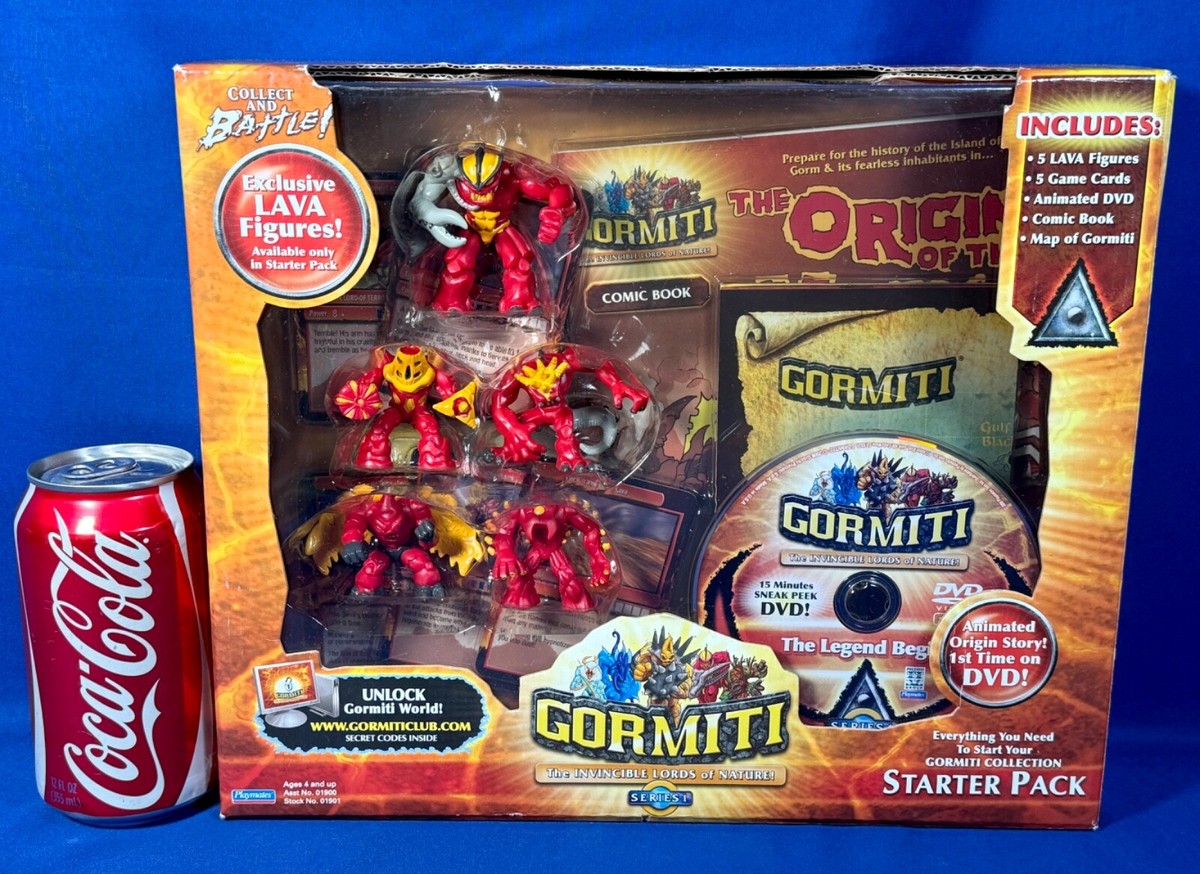 GORMITI STARTER PACK Exclusive 5 LAVA FIGURES + DVD - Series 1