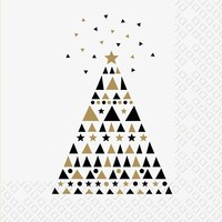 "20 Servietten \"Joey\" Weihnachtsbaum Modern Stern *X-MAS Weihnachten 33X33 Baum"
