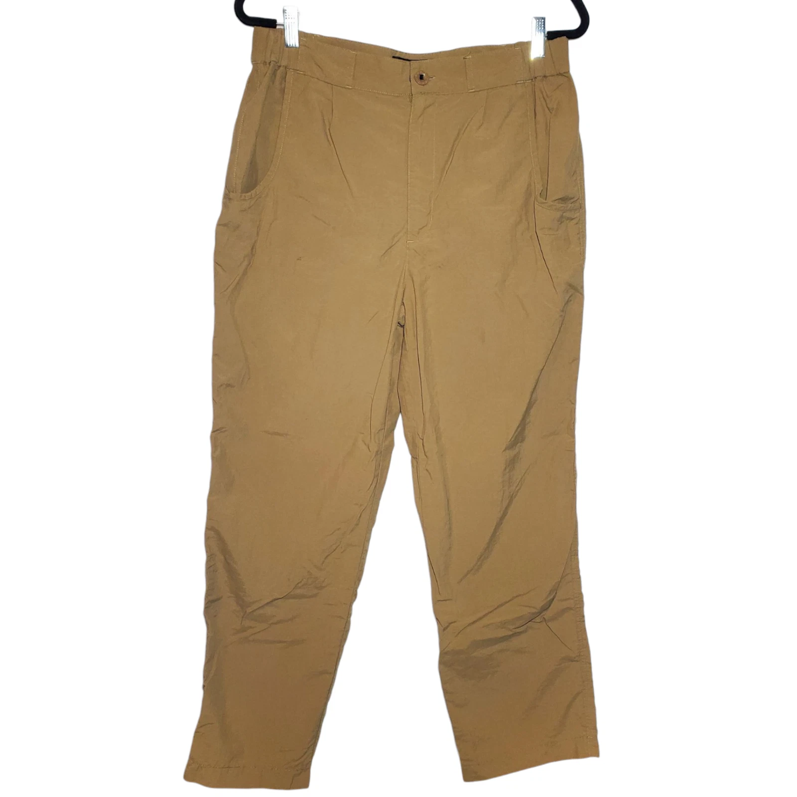 Rail Riders Nylon Pants Men's M Stretch Khaki Hiking Fishing Camping Outdoors