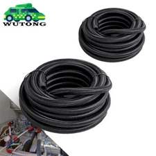 6 8 10AN Nylon Braided Fuel Line Hose Fuel Line Gas Oil Feed Line CPE 30 20 10FT