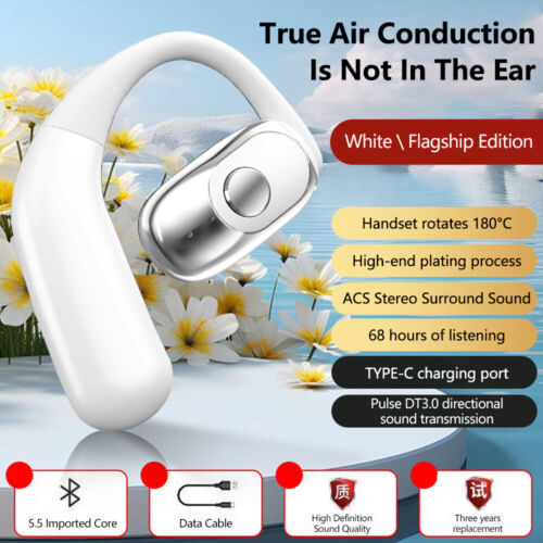 Open-Ear Bluetooth 5.4 Headphones Wireless Earbuds Sport Headset Ear-Hook - Picture 4 of 25