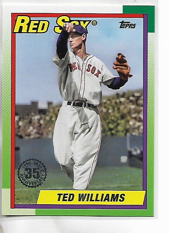 2025 Topps Series 1 Ted Williams 1990 35th Anniversary Insert Card