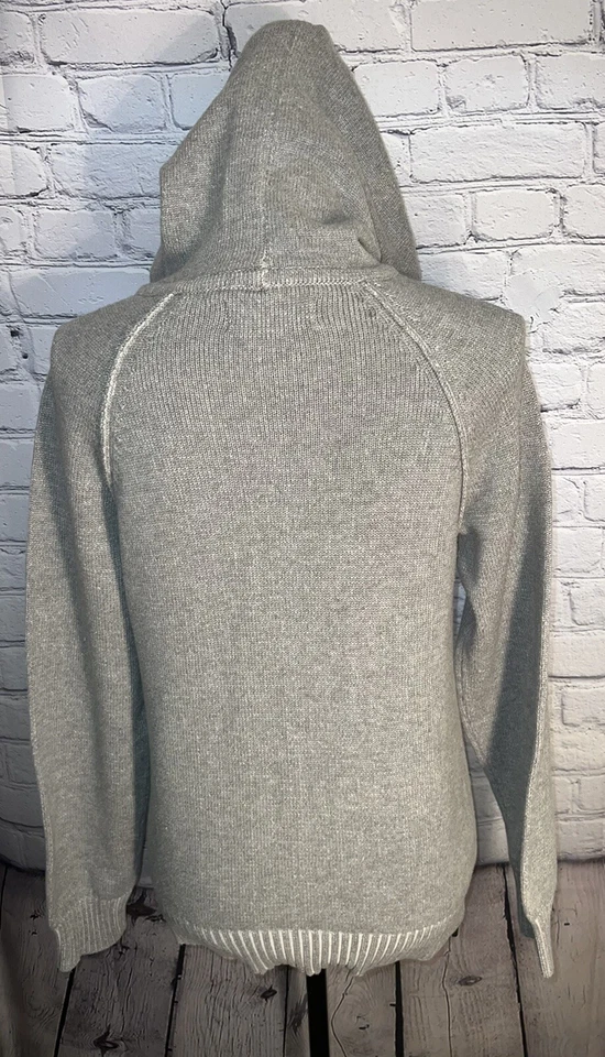 Sudaderas de algodón gris con capucha de manga larga para niños Grandes Buffalo David Bitton Foto 3 de 4