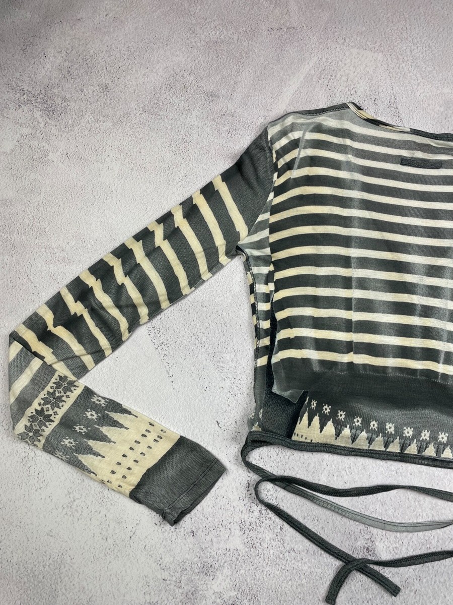 JPG Soleil Long-Sleeve V-Neck Shirt – Jean Paul Gaultier – Unique