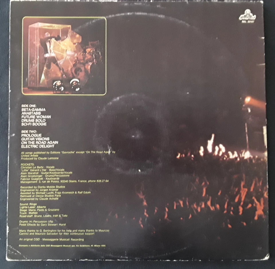 Rockets – Live - LP - 33T - Italy 1980 - VG+/VG+ - Photo 3/3