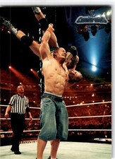 2011 Topps WWE Champions #8 John Cena Defeats Batista