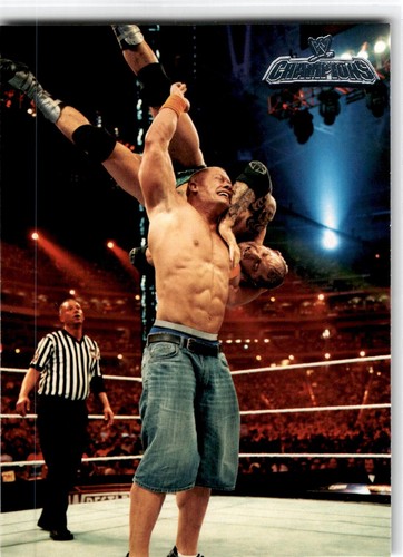 2011 Topps WWE Champions #8 John Cena Defeats Batista - Picture 1 of 2
