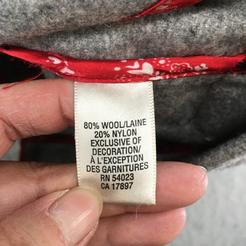 Old Navy Pea Coat Womens Medium Grey Wool Blend Double Breasted Button Up Casual - Picture 7 of 12