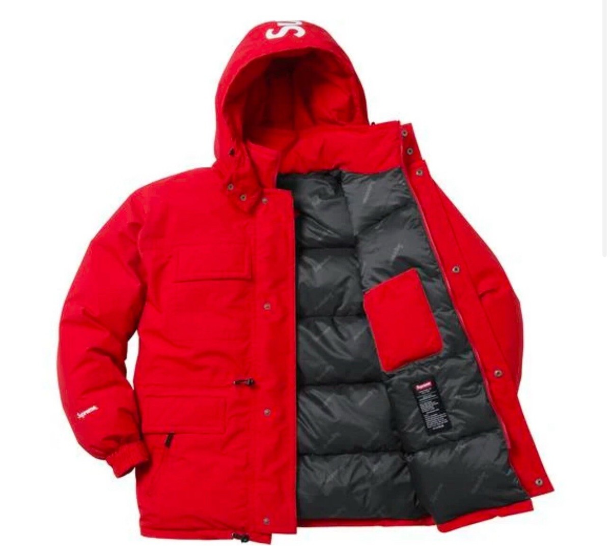 supreme downtown 700-fill parka red M size | eBay